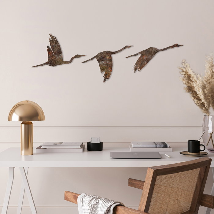 Wallity Rusty Birds 1 Decoración de Pared de Metal